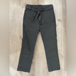 Jules & Leopold Black and White Checkered Professional Workwear Pants with Bow
